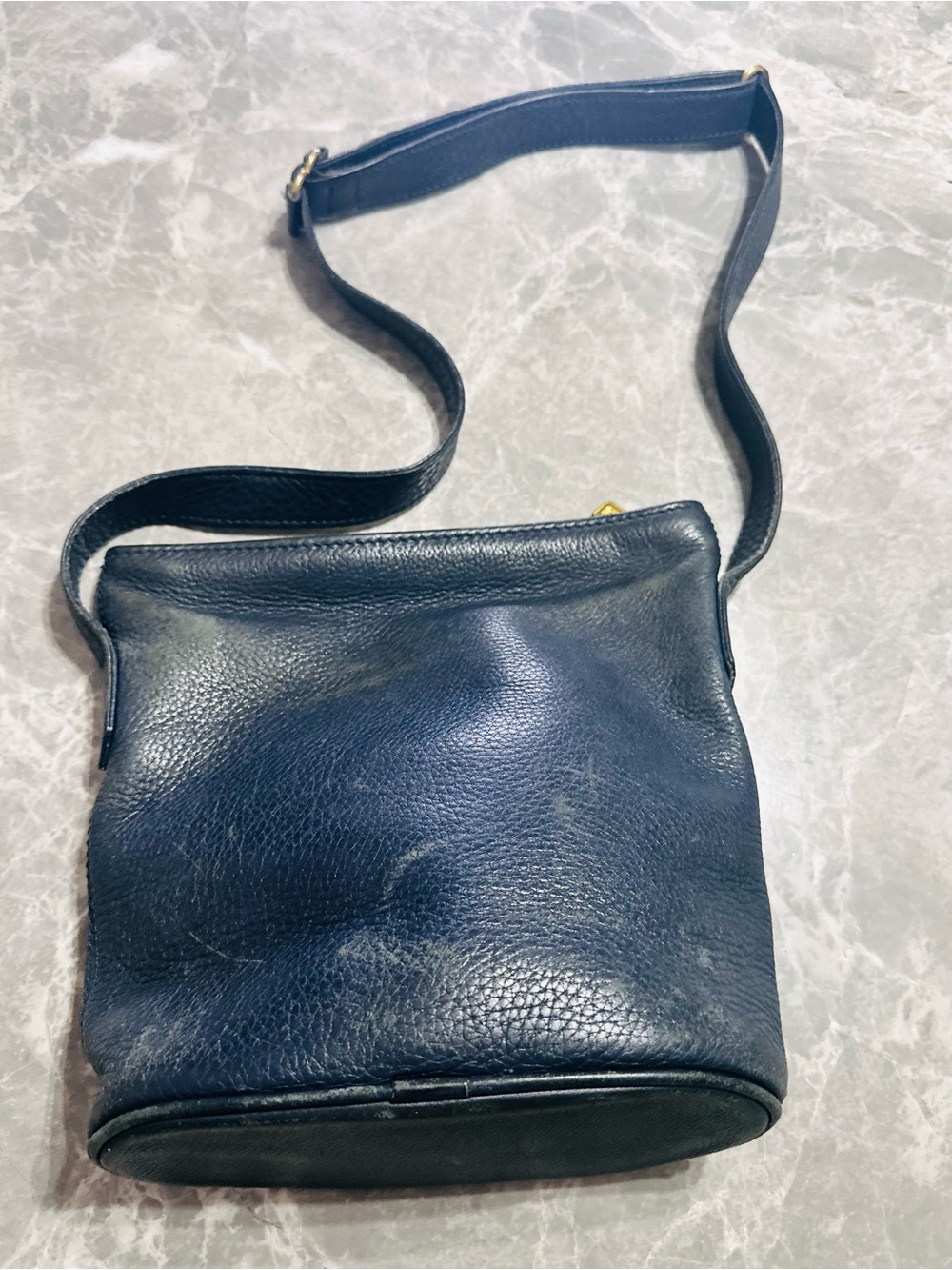 Vintage Coach Legacy Bucket Bag Rustic Blue Ladies Handbag